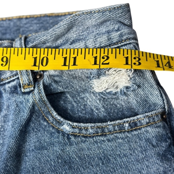 PacSun High Rise Straight Leg Denim Jeans Button Fly Distressed womens size 27 - Picture 9 of 15